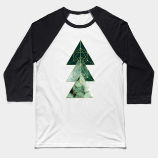 Green Geometric Baseball T-Shirt